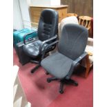 Two Office Swivel Chairs, on castors (2)