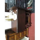 A German Westminster Chime Wall Clock, together with an oak drop leaf table.