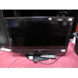 An AOC 26" Flatscreen Colour TV, with remote. (2)