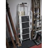 A Four Rung Step Ladder, together with another Wickes five rung step ladder.