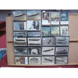 Eighteen Original Zeppelin Related Postcards, depicting Graf Zeppelin II LZ-130, Hindenburg LZ-129