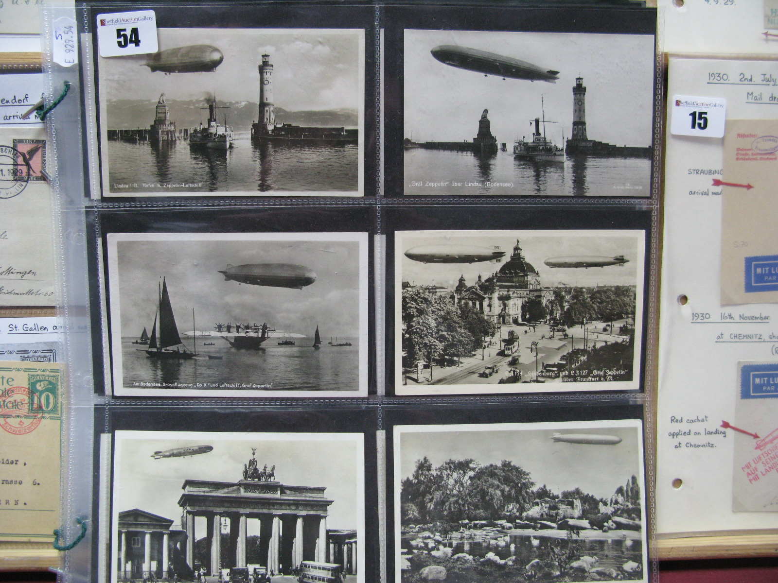 Thirty Original Graf Zeppelin LZ-127 Postcards and Real Photographs, including views over - Image 2 of 6