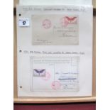 Two Graf Zeppelin Swiss Mail Cards. 1930 12th October, for the Bern-Basel Flight, with Bern and