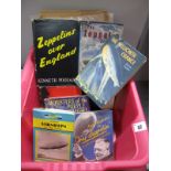 Eleven Zeppelin Related Books and Jouranls, including 'Ships in the Sky' by John Toland, '