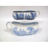 A XIX Century Davenport Porcelain Bordaloue, blue and white transfer printed, impressed to