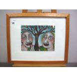 LYN HODNETT (Contemporary) (Sheffield Artist, Fruit Tree (1998), acrylic on card, signed lower left,