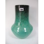 A Size IV+ Shape FB Shouldered Baluster Vase, mottled turquoise, with purple and aventurine to the