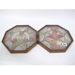 A Late Victorian Shell Valentine, of octagonal form, the two displays hinged at the centre (