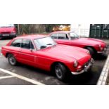 MGB GT, 1967 (KCD 352F) 1.8 Twin Carb with 4 speed manual in red with black interior, chrome