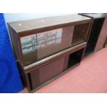 Two Table Top Display Cabinets, with glass shelves, ideal for 1:18th scale models. No.1 width 86cms,