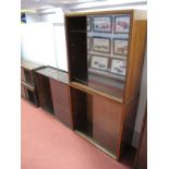 Three Floor Standing Display Cabinets, with glass shelves, ideal for 1:18th scale models. No.1 width