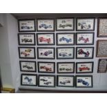 Twenty Five Framed Formula One Racing Car Prints, from the St.Michael book published in 1984 each 51