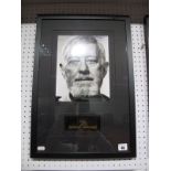 A Framed Star Wars Montage- Obi-Wan-Kenobi, signed Alec Guinness with certificate of authenticity.