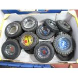 A Quantity of Representative Tyre Advertising Ash Trays in the form of Tyres, Firestone, Dunlop,