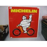 An Original Michelin Aluminium Double Sided Trade Sign, 48cms tall 45cms wide, with four fixing