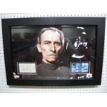 A Framed Star Wars Montage- Grand Moff Tarkin and Darth Vader, signed Peter Cushing and David Prowse