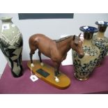 Beswick Pottery Connoisseur Series Model of "Nijinsky", on an oval wooden plinth.