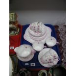 A Shelley Bone China Six Place Tea Service, of 21 pieces, pattern number 2456:- One Tray