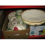 Royal Swan Mount Royal Dinnerware, of 25 pieces, together with other ceramics:- One Box