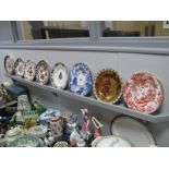 Royal Crown Derby China Plates, 'Red Aves', 'Mikado' 2451 Imari, 383 'Derby Border', etc (12)