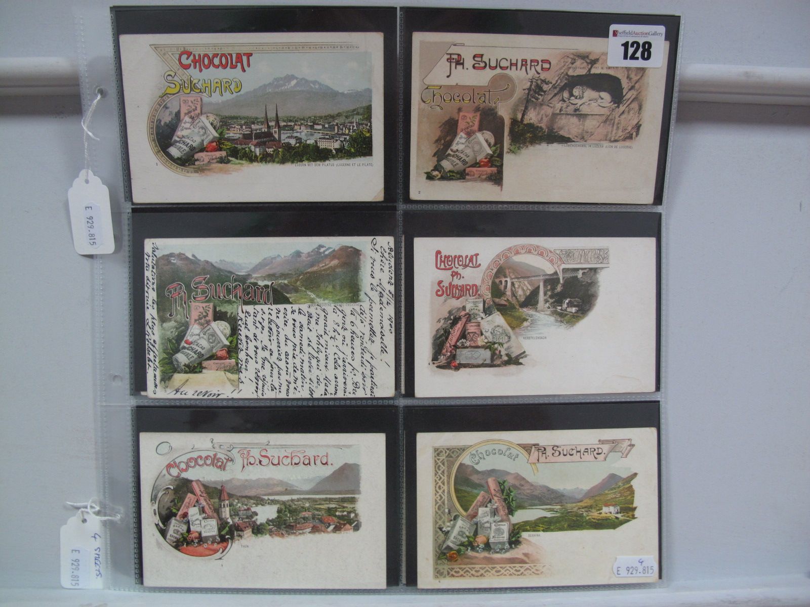 Twenty One PH and Suchard Chocolate Advertising Cards, from the early 1900's. Sixteen mint and