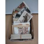 A Quantity of Mixed Postcards, including humour, railway and sporting interests, early and mid XX