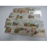 Approximately Thirty Two Advertising Postcards by Suchard Chocolate.