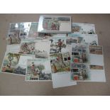 Approximately Forty Advertising Postcards by Suchard Chocolate.