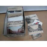 Shoebox of Over One Hundred and Eighty Old Postcards, mainly with additional postmark interest.