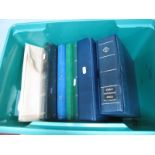 Accessories/Stockbooks- Large Plastic Tub, with four nearly new large stockbooks (one unopened).