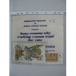 A Crudely Printed North Eastern Federation Women's Suffrage Poster, 'Some reasons why working women