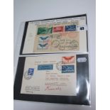 Switzerland - A Pair of 1932 and 1933 Air Covers, 1933 uprated stationery card, Zurich-Tunis-Rome