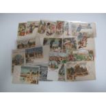 Twenty Advertising Postcards by Suchard Chocolate.