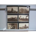 Forty Photocrom London Under Fire WWII Bombing Damage Picture Postcards, including St. Pauls,