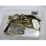 Wristwatches, curblink bracelet, part chains, etc:- One Box