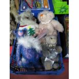 Four Modern Collectable Bears, Brillbears "Glamorous Gloria", 28cms high, Götz Bears, mohair,