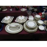 Minton "Aragon" China Dinner Ware, of thirty-five pieces, comprising two tureens, six dinner plates,