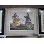 Sir William Russell Flint, Graphite Signed Colour Print, "Dance of a Thousand Flounces" published