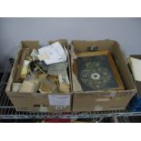 Watchmaker's Accessories - Dials, movements, strads, watch part picture, etc. A large quantity:- Two