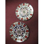 Two Royal Crown Derby "Imari" Pattern Plates, 1128 pattern.