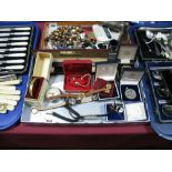 Assorted Costume Jewellery, including eternity band, wristwatches, etc:- One Tray