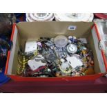 Assorted Costume Jewellery Beads, watches, etc:- One Box