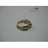 An 18ct Gold Gent's Ring, as a belt buckle, stone set.