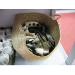 A Quantity of Carved Horn Storks, fish lamp, pipe stand, etc:- One Bag