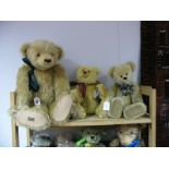 Three Modern Teddy Bears; a Merrythought, circa 60cms high, with growler; a Great Yorkshire Bear