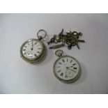 White Leicester; A Hallmarked Silver Cased Openface Pocketwatch, the signed dial with black Roman