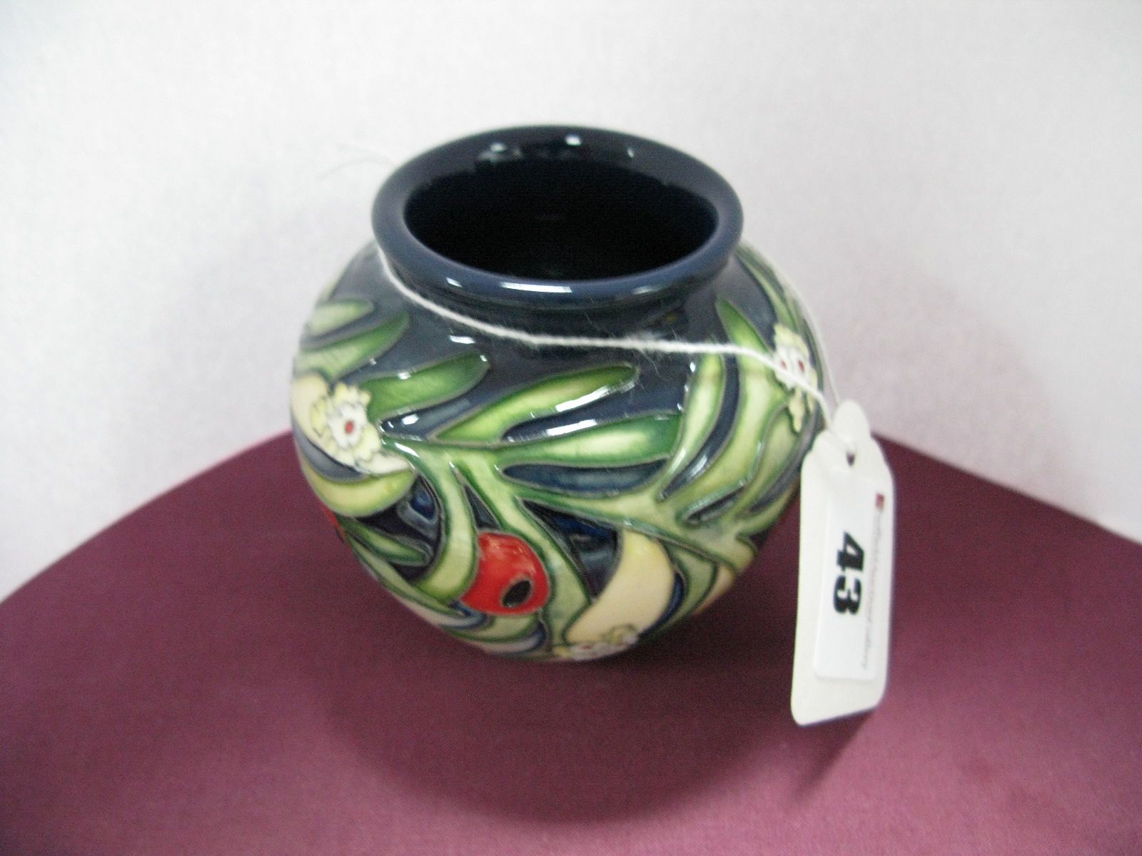 A Moorcroft Pottery Vase, decorated with the "Ankerwycke Yew" design by Emma Bossons, shape 55/3,