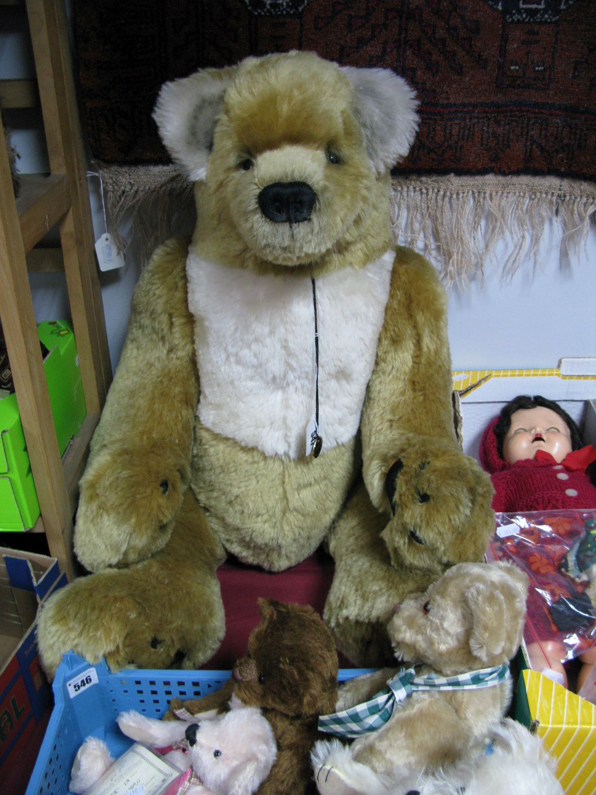A Large Modern Deans Bear, with swivel head and jointed limbs, 92cms high.
