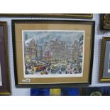 After George Cunningham "Pinstone Street"- Artists Proof Colour Print, graphite signed lower right