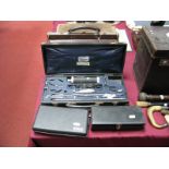 Keeler Ophthalmoscope, Gowllands inspection set, Klinostik example, Gladstone bag with contents.